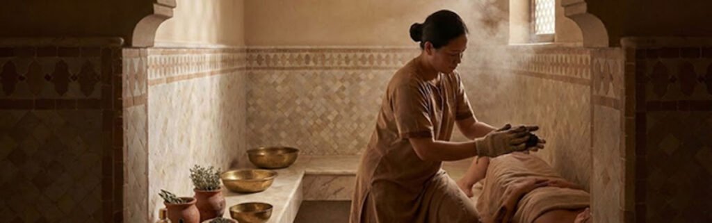 Moroccan bath for dry skin