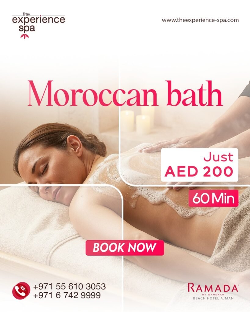 Moroccan bath spa offer in Ajman at The Experience Spa