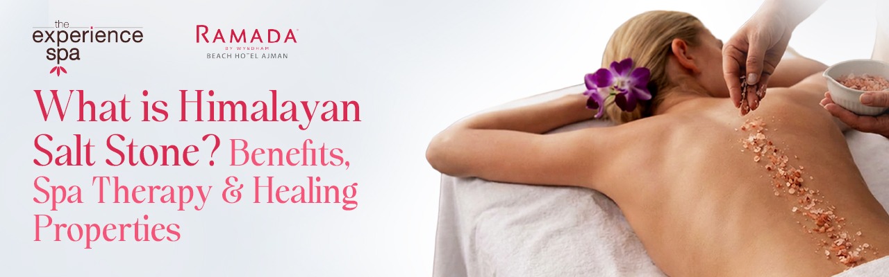 Himalayan salt stone massage therapy with exfoliation at spa in Ajman